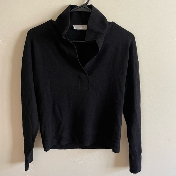 Everlane The Cashmere Polo in XS, black - Picture 3 of 4